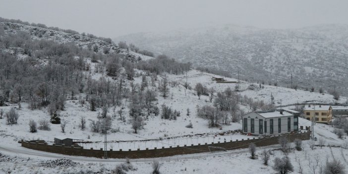 Konya'nın bir ilçesinde kar yağışı etkili oldu
