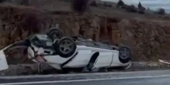 Konya'da kontrolden çıkan otomobil devrildi: 4 yaralı