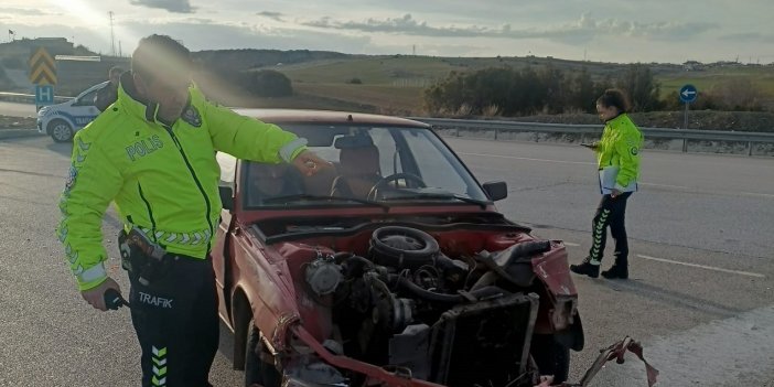 Konya'da otomobil tırla çarpıştı!