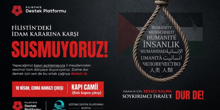 Konya’da Filistin’e destek için toplanma çağrısı