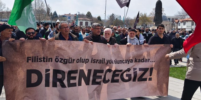 Konya'da Filistin'e destek yürüyüşü yapıldı
