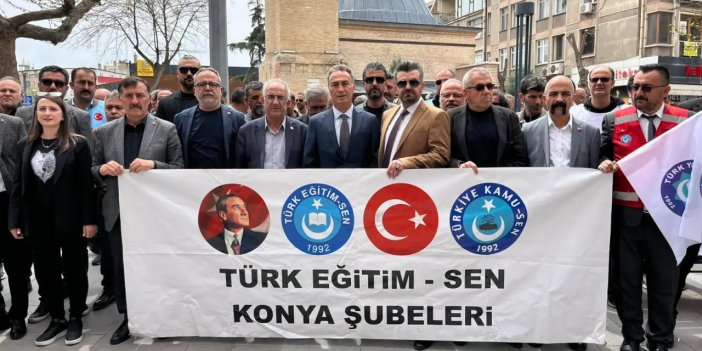 Konya’da eğitim sendikalarından Şanlıurfa'daki silahlı saldırıya tepki