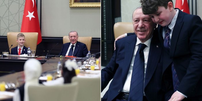 Cumhurbaşkanı Erdoğan koltuğunu çocuklara devretti