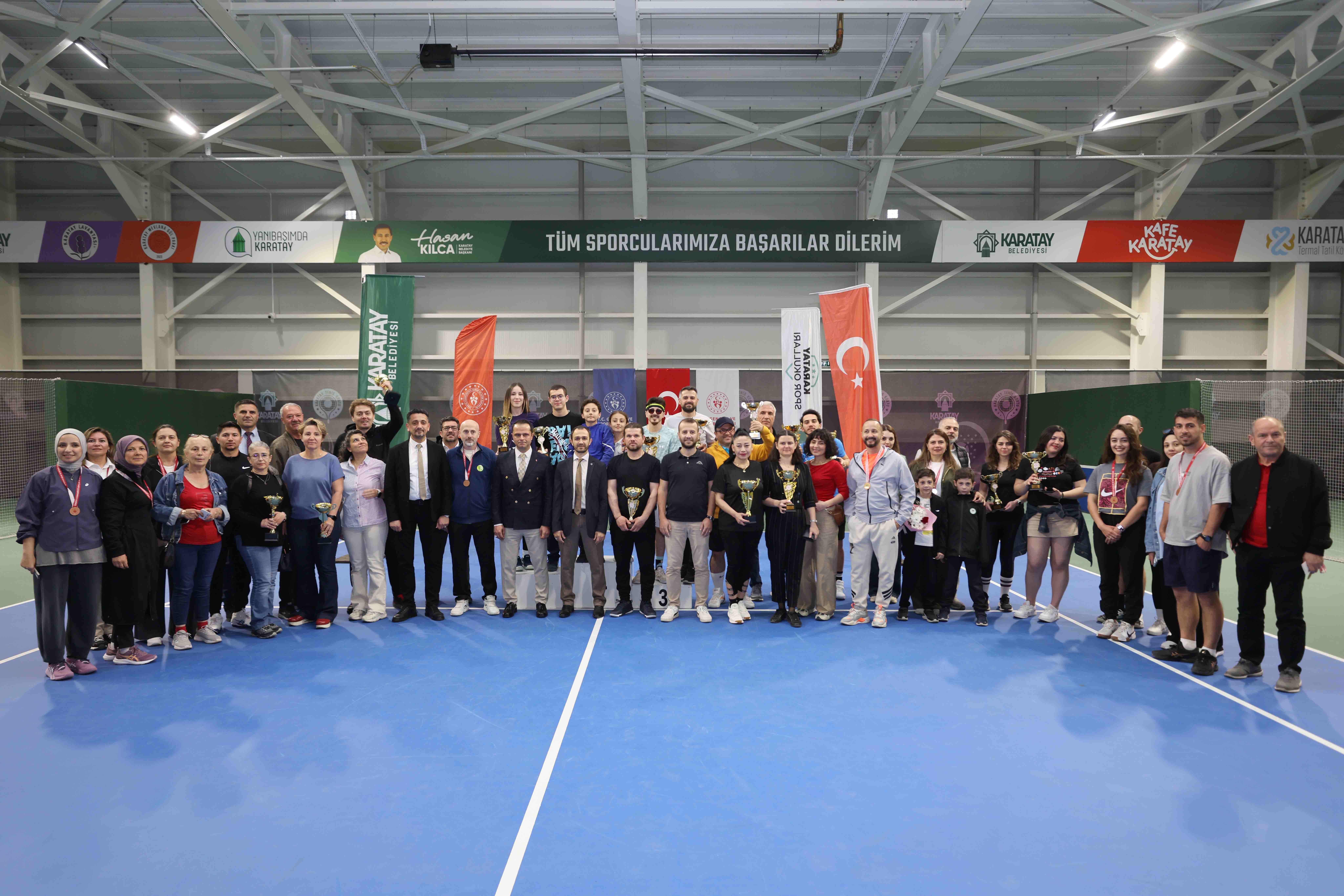 Tenis turnuvası Konya il birinciliği tamamlandı