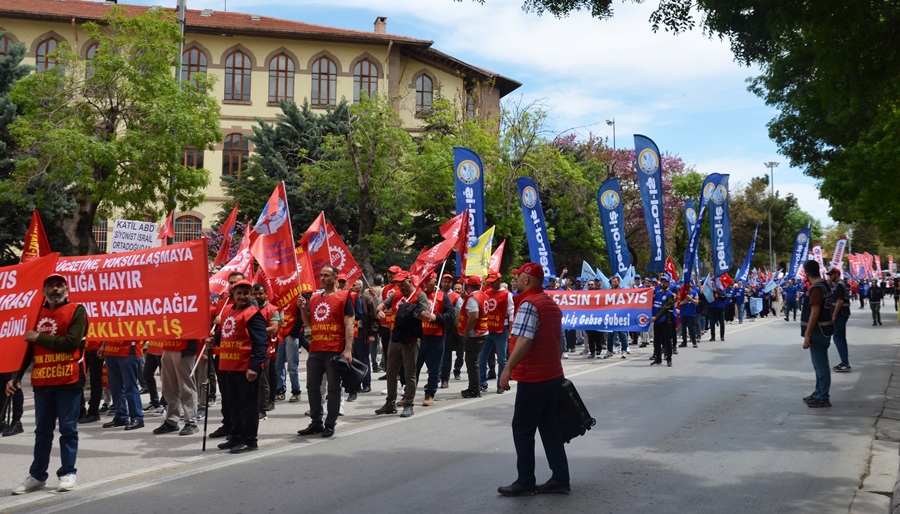 Konya’da, 1 Mayıs coşkulu kutlandı