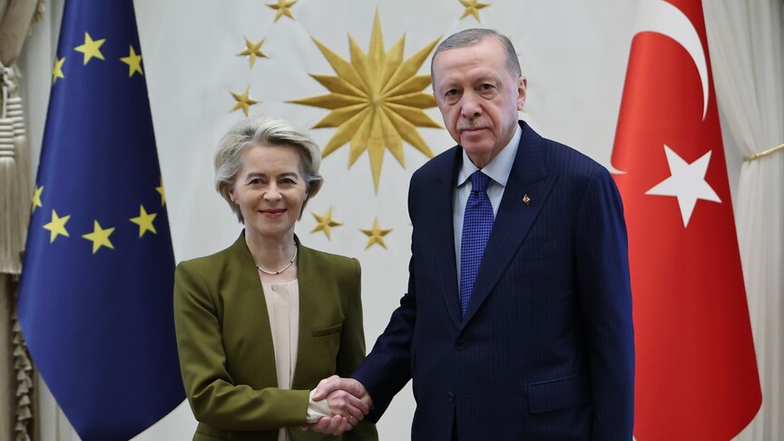 Cumhurbaşkanı Erdoğan, AB Komisyonu Başkanı von der Leyen ile telefonda görüştü