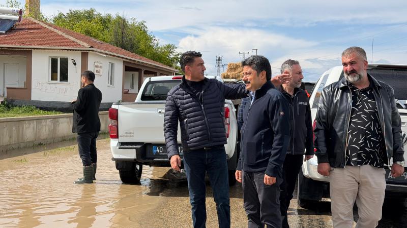 Kırşehir'de sel iki köyde hasara neden oldu