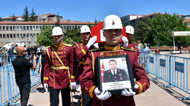 Ankara'da trafik kazasında şehit olan Jandarma Astsubay Üstçavuş Ergün, Kırıkkale'de son yolculuğuna uğurlandı