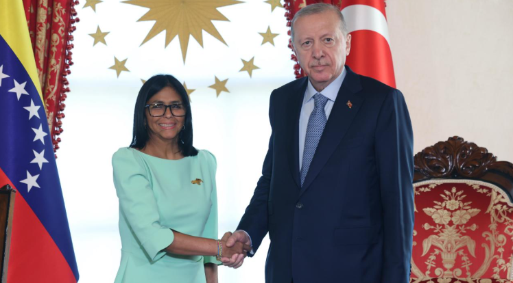 Cumhurbaşkanı Erdoğan, Venezuela Cumhurbaşkanı Vekili Rodriguez ile görüştü