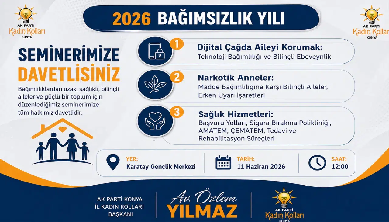 Konya’da bağımlılıkla mücadele semineri düzenlenecek