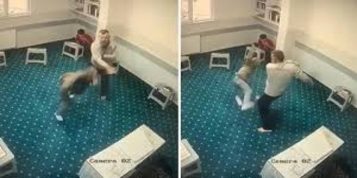 Konya'da bir yurtta kan donduran görüntüler! Küçük çocuğu tekme tokat dövdü