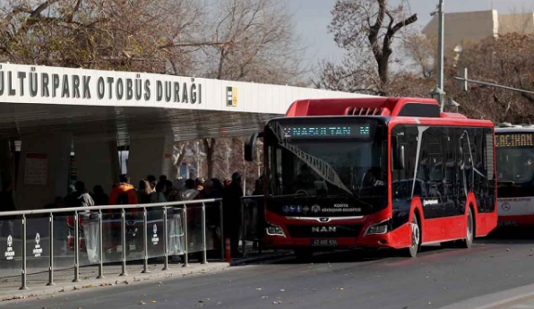 Konya’da Dünya Kupası etkinlikleri için otobüslere ilave sefer eklendi