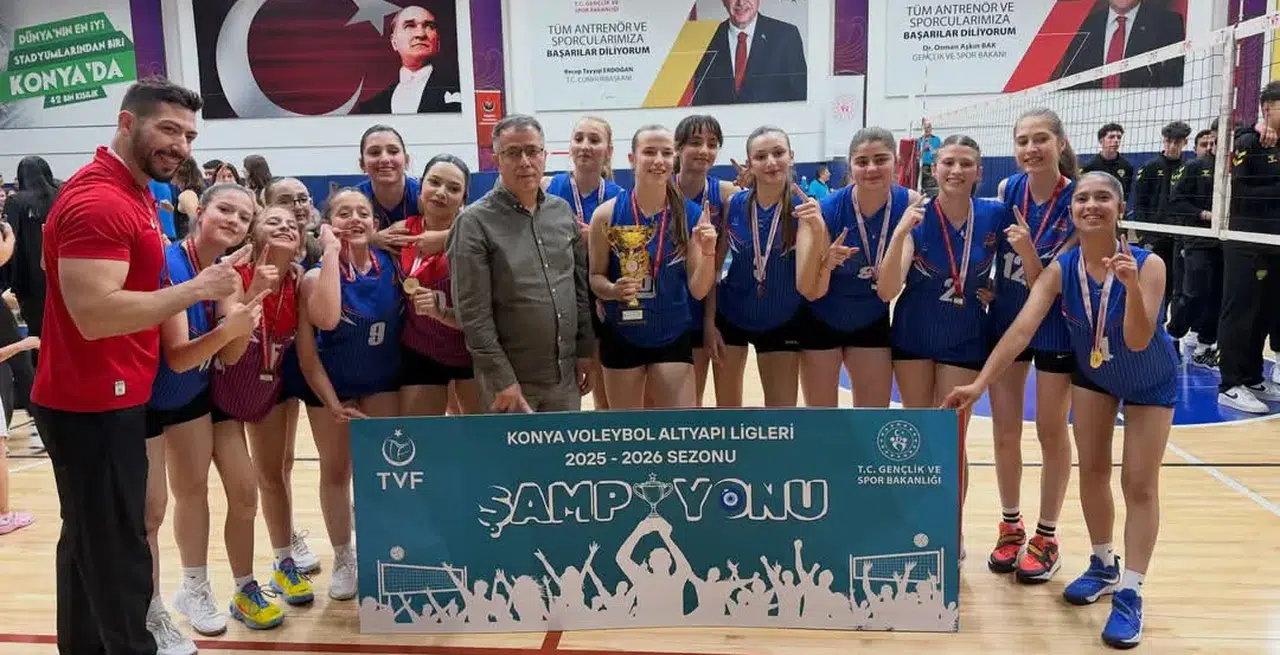 Konya voleybol altyapısında kupalar sahiplerini buldu