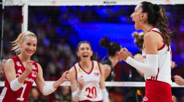 A Milli Kadın Voleybol Takımı, Belçika'yı 3-0 yendi