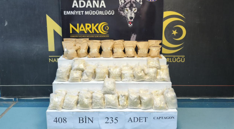 Adana'da tırda 408 bin 235 uyuşturucu hap ele geçirildi