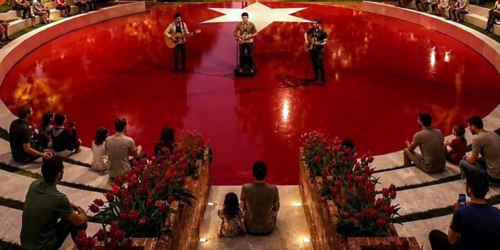 Konya'da belediye başkanından skandal hizmet! Yere Türk bayrağı çizdiler