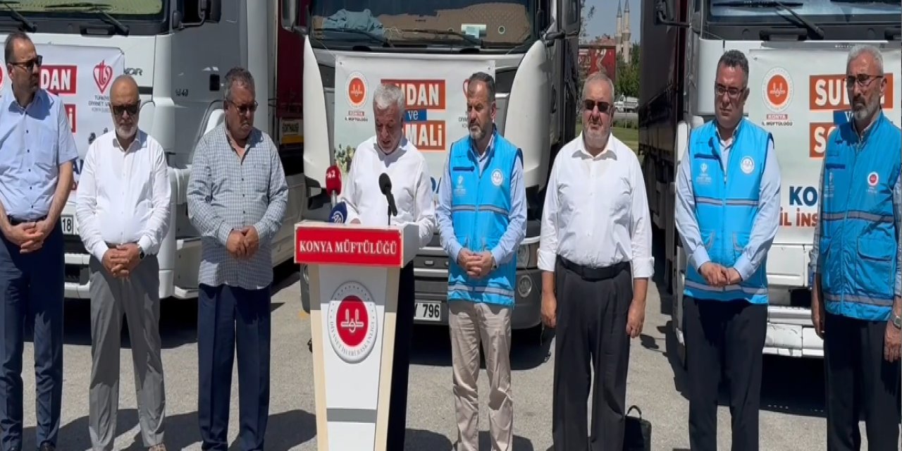 Konya'dan Sudan ve Somali'ye 3 tur insani yardım malzemesi
