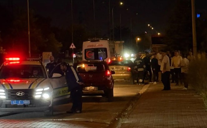 Konya'da feci kaza: Otomobil takla attı