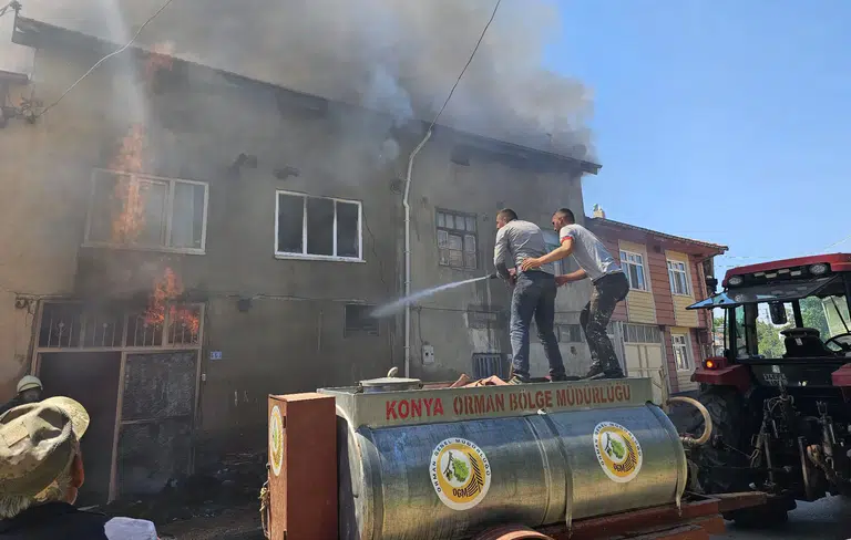 Konya'da feci yangın: Acil müdehale edildi