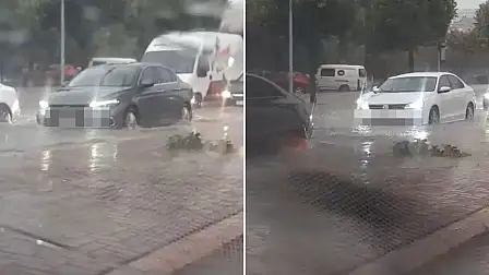 Konya'da sağanak yağış hayatı felç etti
