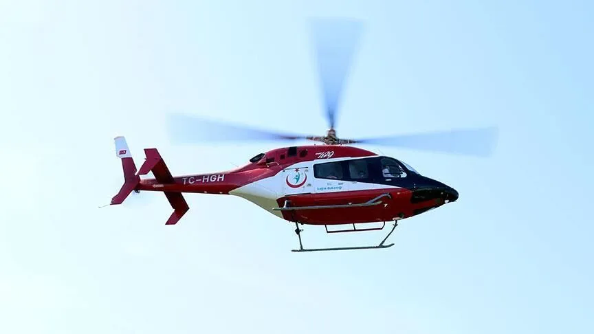 Konya'da kritik hasta için hava ambulansı devrede
