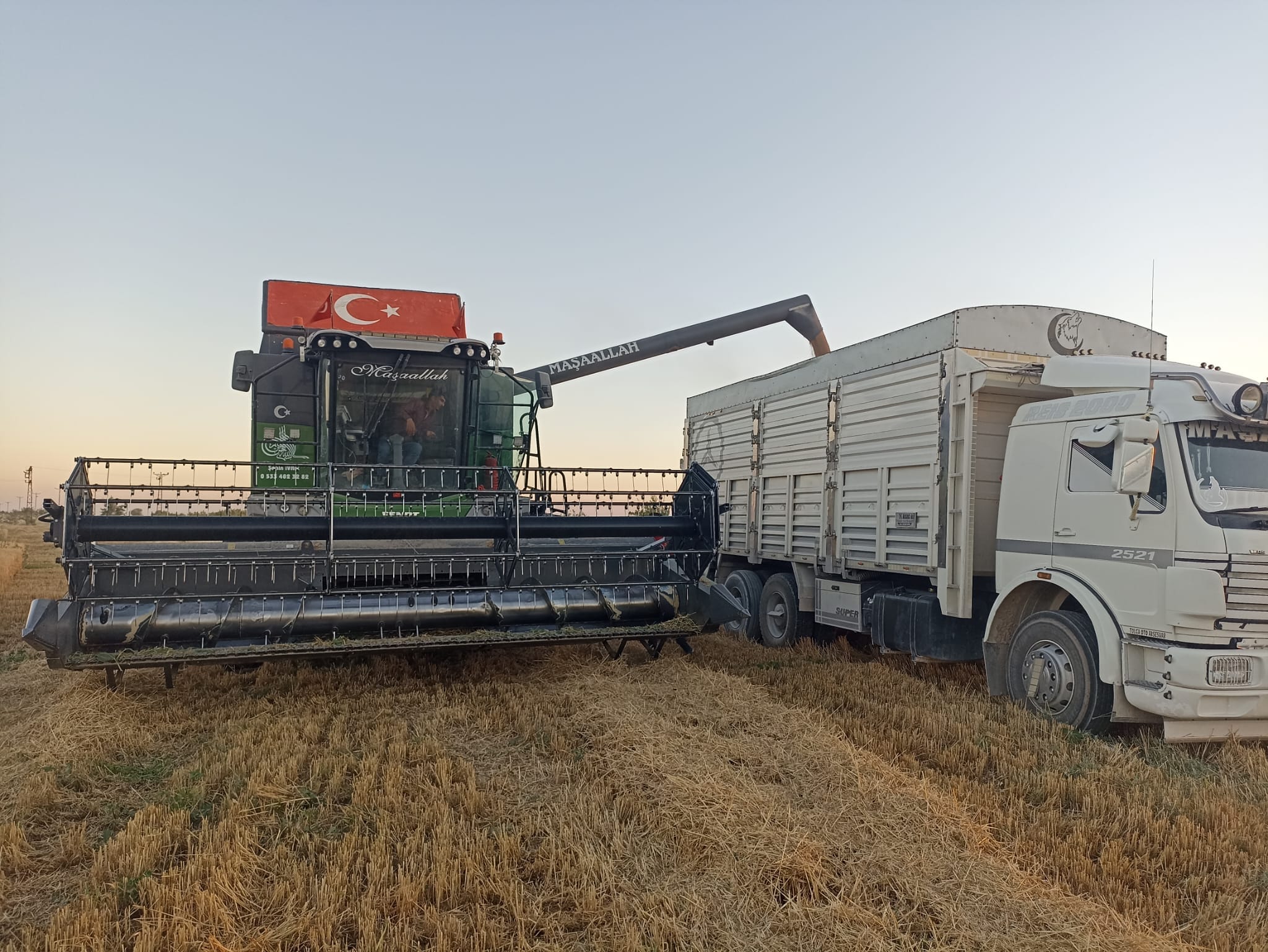 Konya'daki bu okulda 75 ton buğday hasat edildi!