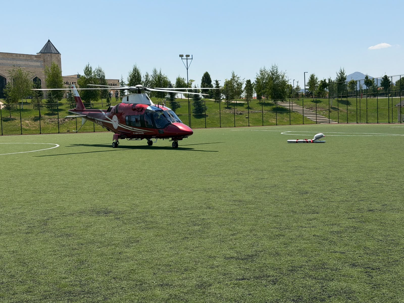 Konya'da hava ambulansı kalp krizi geçiren hasta için havalandı