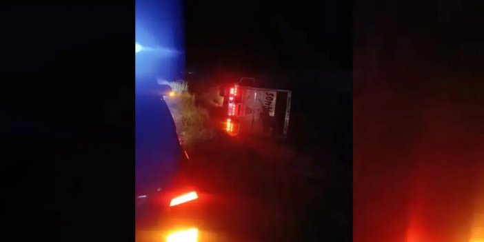 Konya'da kamyon şarampole devrildi: Kazada 2 yaralı var