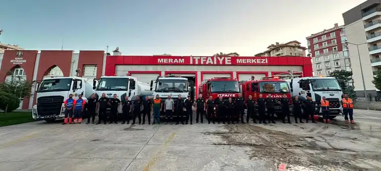 Konya Büyükşehir, alevlerle mücadele için ekiplerini yola çıkardı