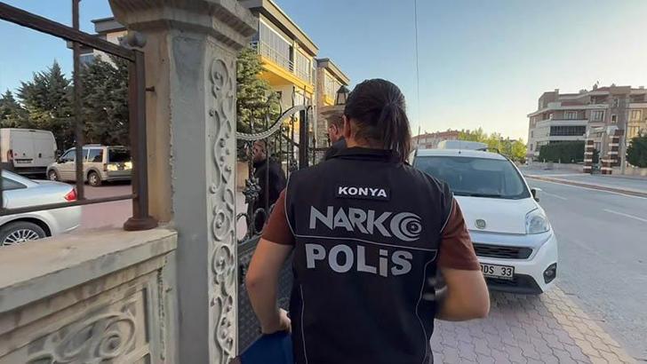 Konya'da bir ikamete polis baskını! Üretim merkezi çökertildi