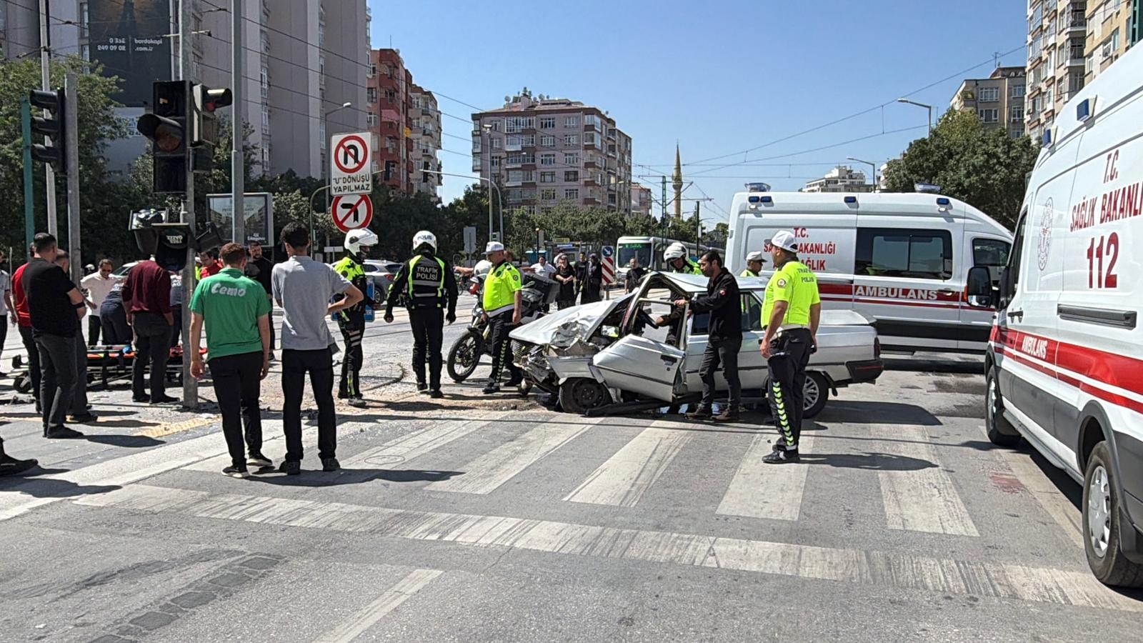 Konya Nalçacı'da kaza: 2'si ağır 3 yaralı