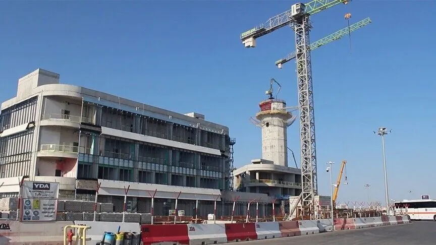 Antalya Havalimanı'nın 77 metrelik yeni kulesinde inşaat hızla ilerliyor