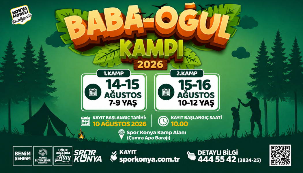 Konya Büyükşehir’in Baba-oğul Kampı Ağustos Ayında Da Devam Edecek