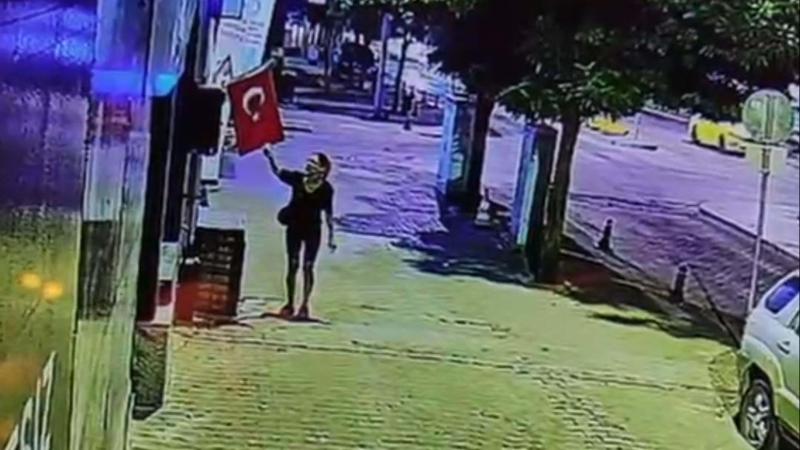 Muğla'da bayrağımızı yakan şüpheli tutuklandı