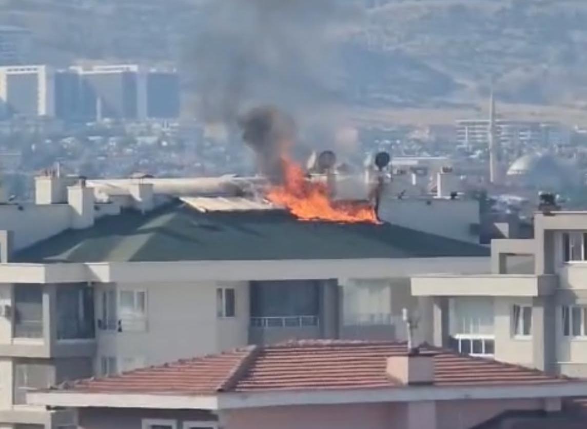 Konya'da bir sitede yangın çıktı!