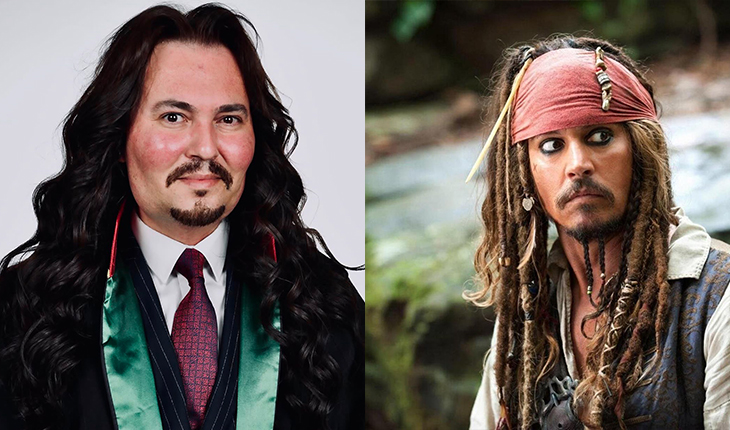 Konya’da avukat Gürcan Kaya’nın Jack Sparrow benzerliği sosyal medyada gündem oldu