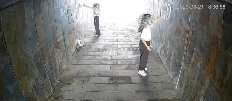Konya'da kamu malına zarar veren 2 kişi kameraya yakalandı