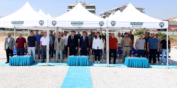 Konya'da 373 dairelik 45. konut hamlesinde temeller atıldı