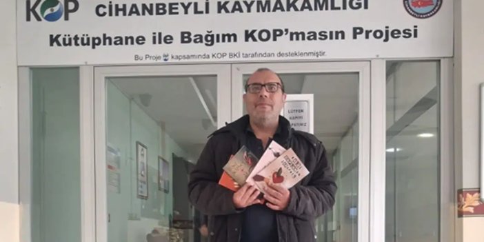 Lütfi Şahin’den Cihanbeyli Kütüphanesi’ne 500 kitaplık destek