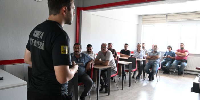 Konya’da Minibüsçü ve Servisçi Esnafına Yangın Eğitimi
