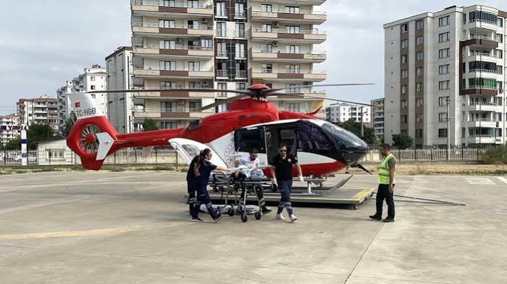 Konya'da hava ambulansı 83 yaşındaki hasta için havalandı