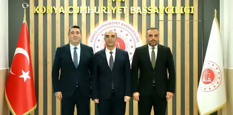 Konya İŞKUR ve SGK müdürlerinden yeni Cumhuriyet Başsavcısına hayırlı olsun ziyareti