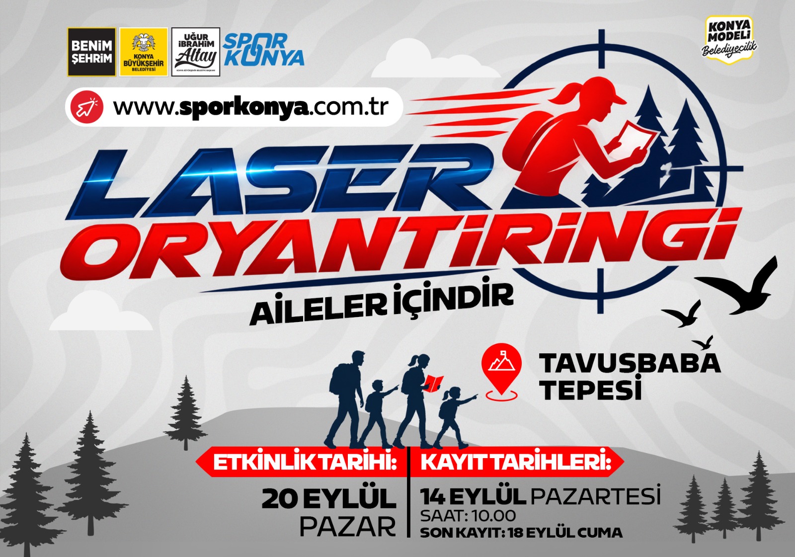 Sporsever Aileler Konya Büyükşehir’in Laser Oryantiringi’nde Yarışacak