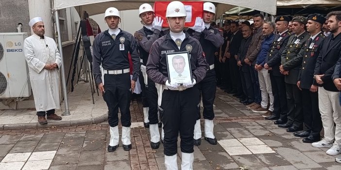 Kalp krizi sonucu hayatını kaybeden başkomiser son yolculuğuna uğurlandı