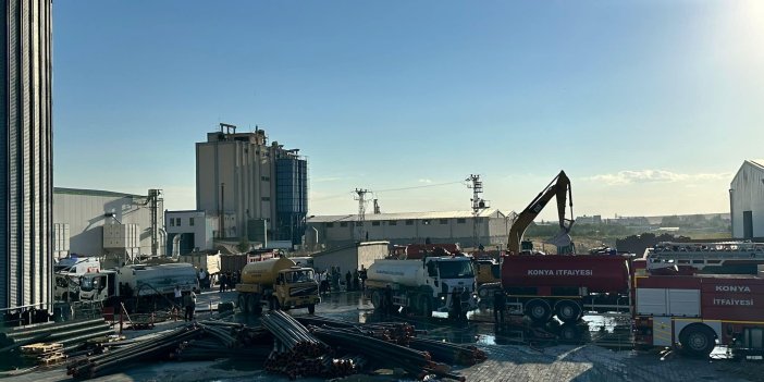 Konya'daki tahıl deposunda çıkan büyük yangın söndürüldü: Geriye bu fotoğraflar kaldı