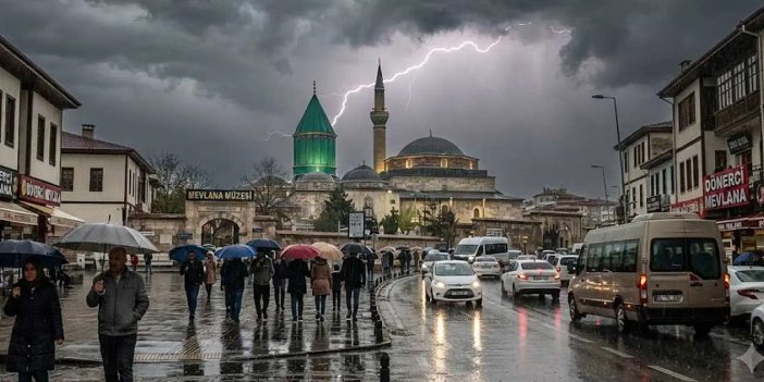 Konya’ya sarı kodlu uyarı! 5 ilçede kuvvetli yağış bekleniyor