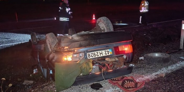 Konya'da yağışlı hava kazaları beraberinde getirdi: 3 kaza, 11 yaralı