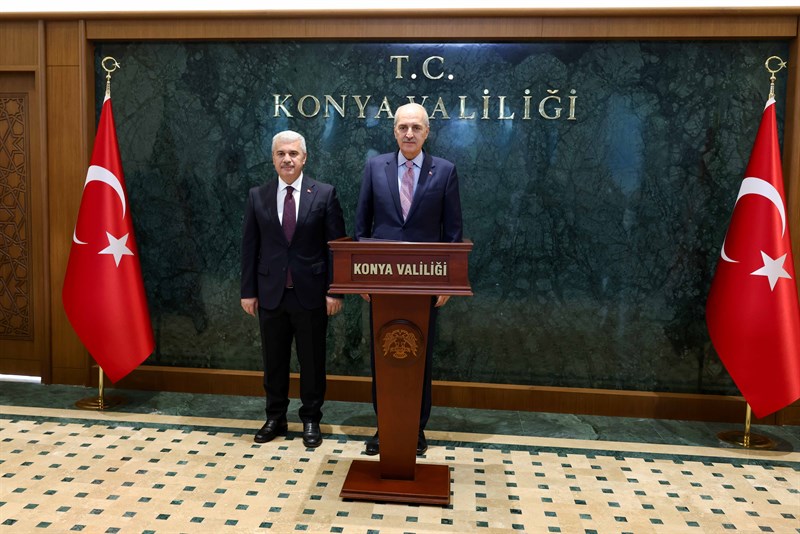 TBMM Başkanı Numan Kurtulmuş Konya Valiliği'ni ziyaret etti