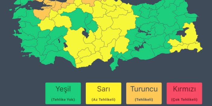 Bakan Kurum 10 ilde turuncu, 26 ilde sarı alarm verildiğini açıkladı