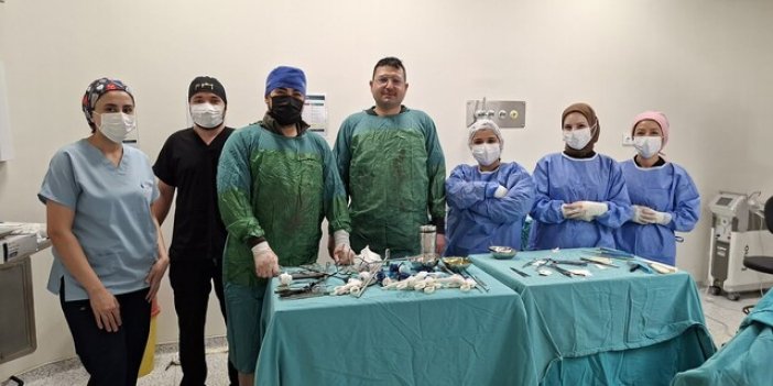 Konya'da hastanın pankreasından 15 santimetrelik tümör çıkartıldı